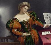 Lorenzo Lotto Portrait of a Lady as Lucretia (mk08) oil painting